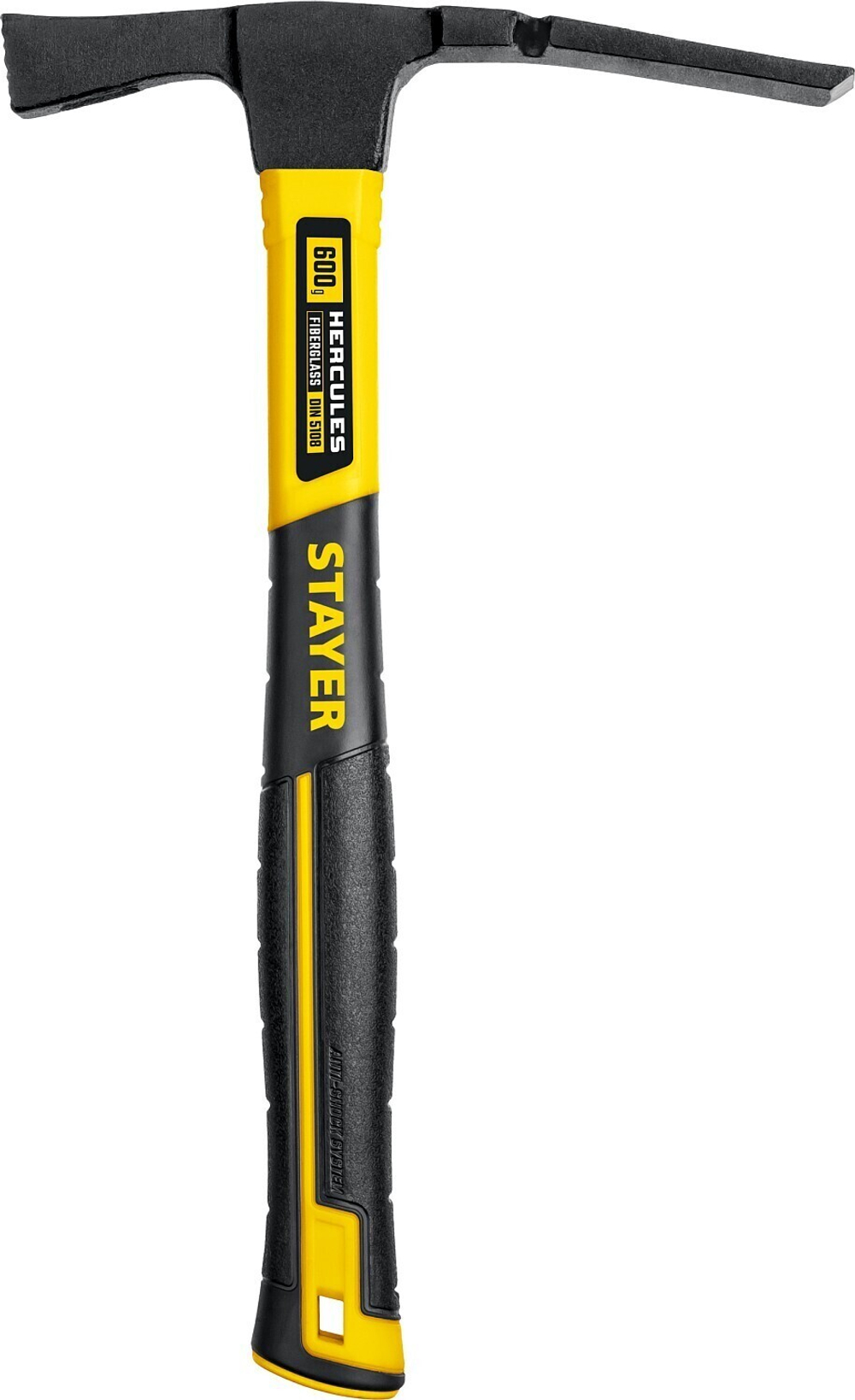 STAYER Hercules, 600 г, молоток каменщика с фиберглассовой рукояткой, Professional (20161_z01)