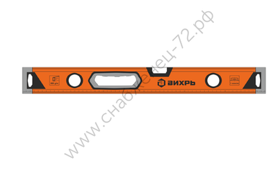 Уровень алюминиевый «Усиленный» 600мм 3 глазка фрезерованный Вихрь