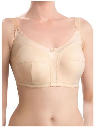 Бюстгальтер больших размеров для фиксации экзопротезов молочной железы 95H Бежевый