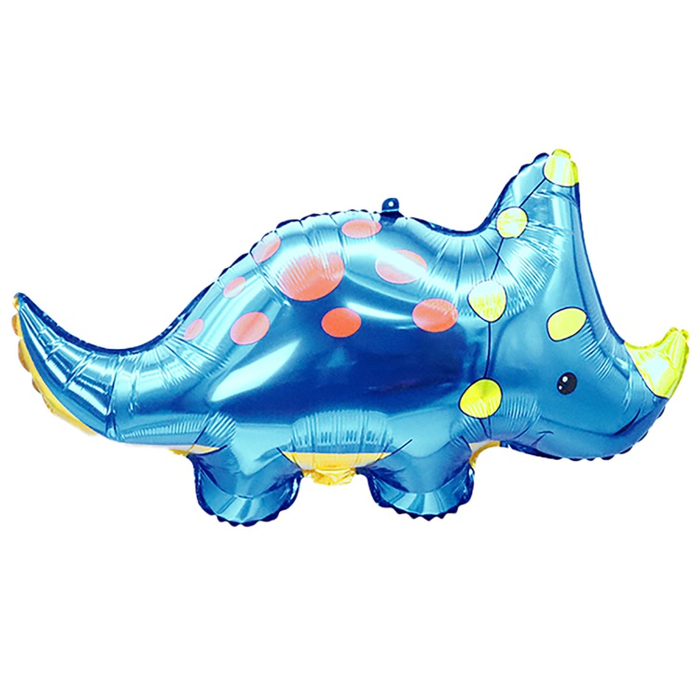 Шар Фольгированный Динозаврик Трицератопс синий (Синий)