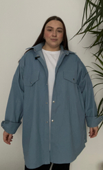 Рубашка джинсовая голубая