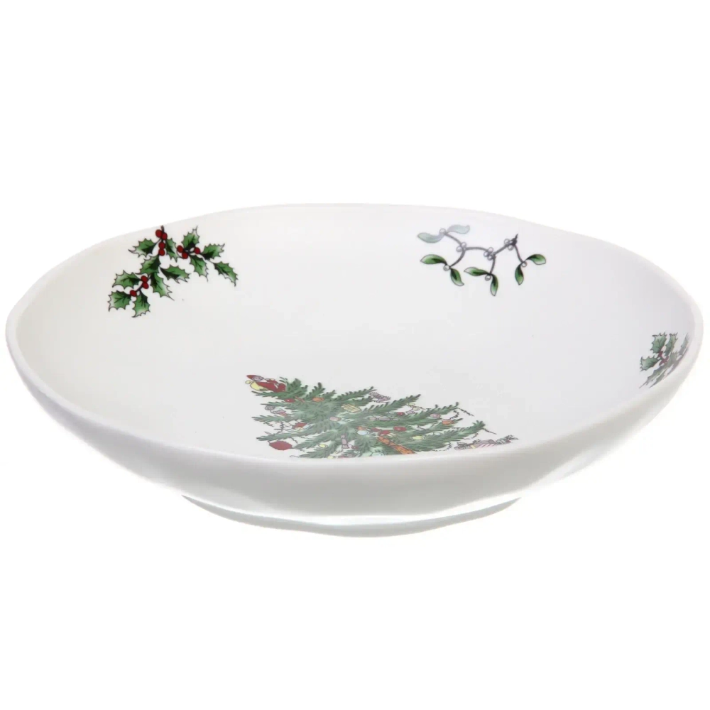 Тарелка керамическая «Ёлочка» 20,5*4,5см глубокая