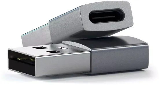Адаптер Satechi USB Type-A to Type-C. Цвет серый космос.