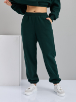 Костюм с брюками КБис-091/бутылочный-п