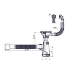 Сифон 3 1/2*40 с круглым переливом, с гофрой 40*40*50 (800мм) BKG3080 ИНКОПЛАСТ