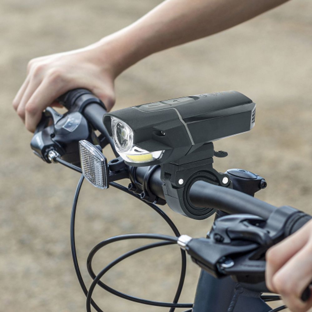 Велосипедный фонарь светодиодный ЭРА VA-901 аккумуляторный передний usb черный