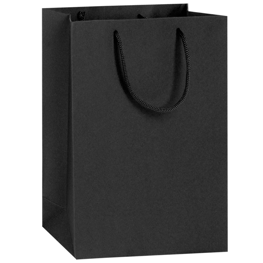 Пакет подарочный, Крафт, Черный, 20*15*7 см