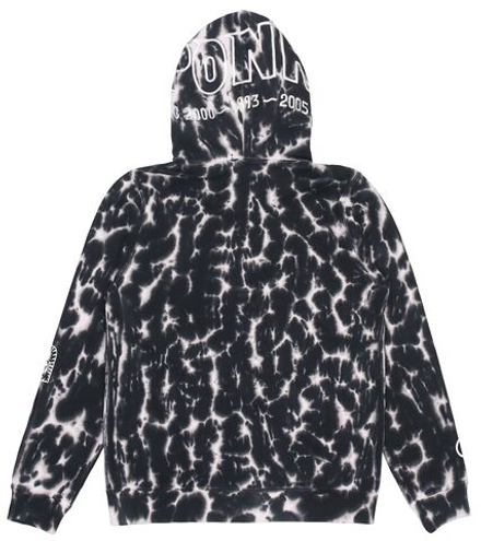 Чёрное худи A BATHING APE Bape Tie Dye Shark Wide Full Zip Hoodie