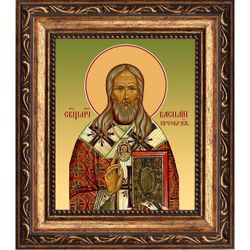 Василий Преображенский, пресвитер, священномученик. Икона на холсте.