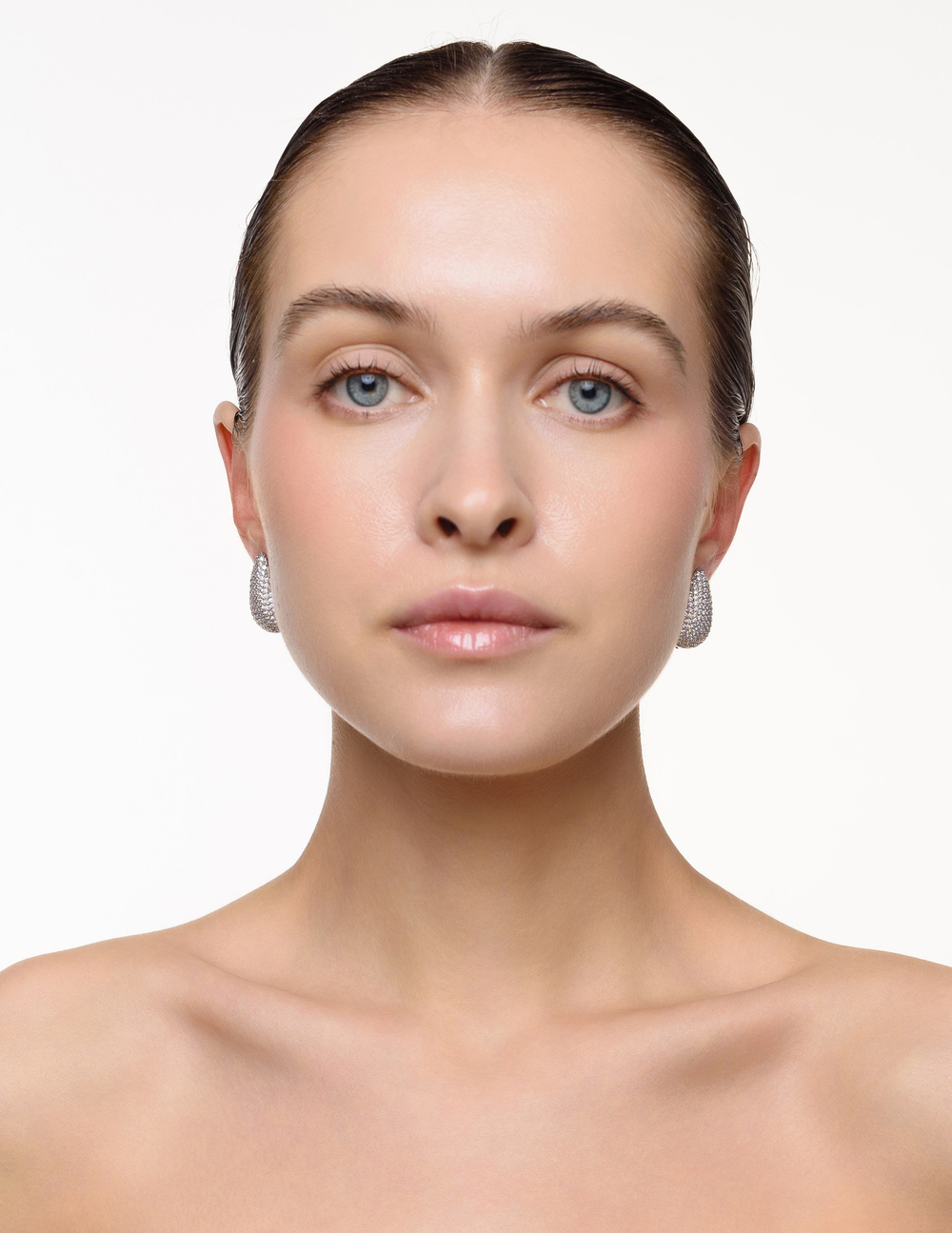 Серьги "Shine Double Drop" Silver