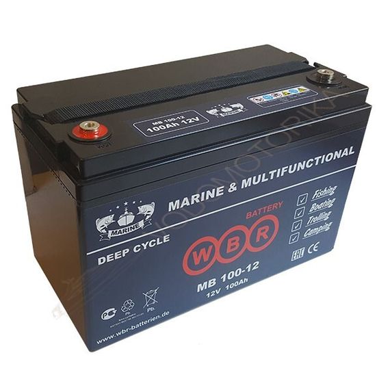 Cвинцово-кислотная аккумуляторная батарея WBR Marine MB 100-12 AGM