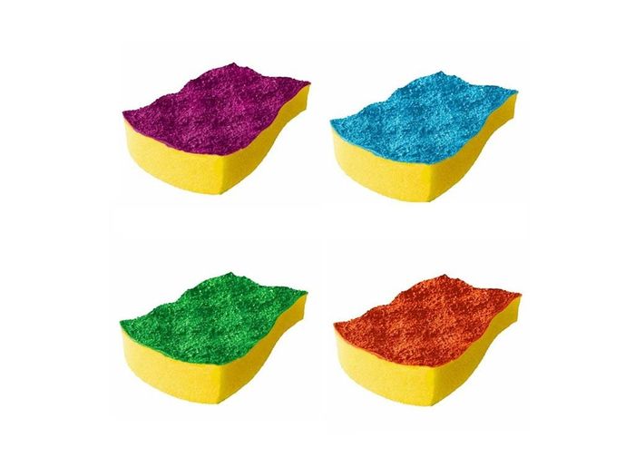 Vileda Губка Pur Active Colors для мытья посуды, 3+1 шт