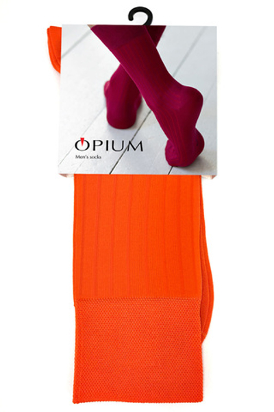 Мужские носки Premium "в рубчик" Оранжевый Opium