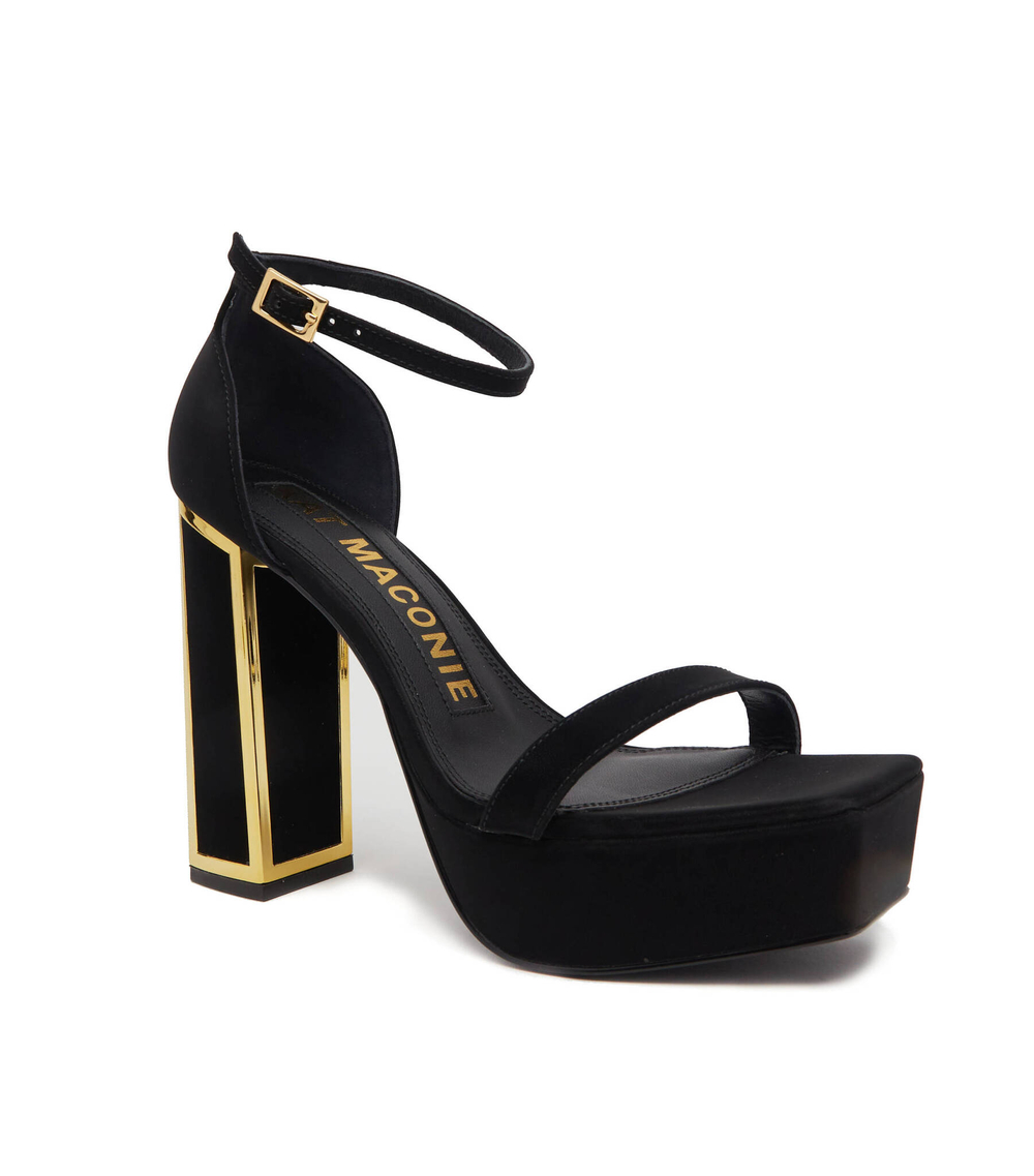 Кожаные босоножки на каблуке Kat Maconie - черный(MISSY)