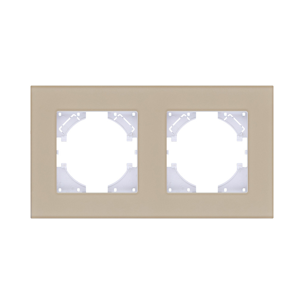 Рамка 2-постовая, стекло золотой Kollinger Reflex MG RM2GD