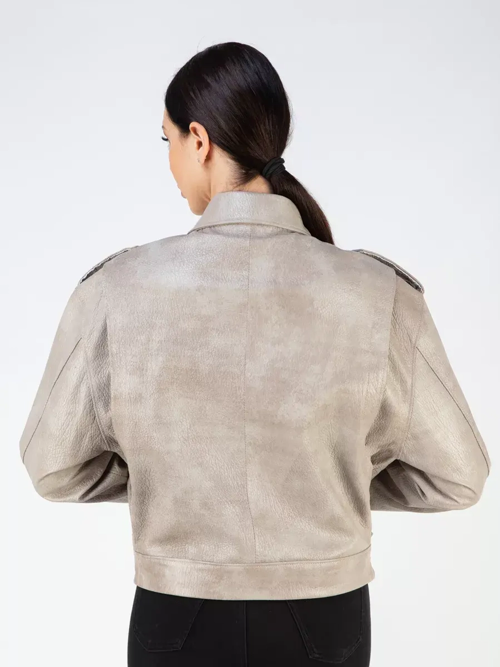 Куртка кожаная натуральная косуха оверсайз