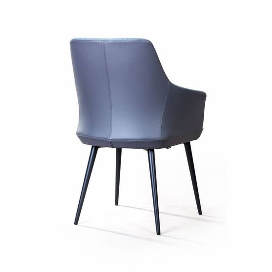 Стул с подлокотниками Frank, рогожка комби синий