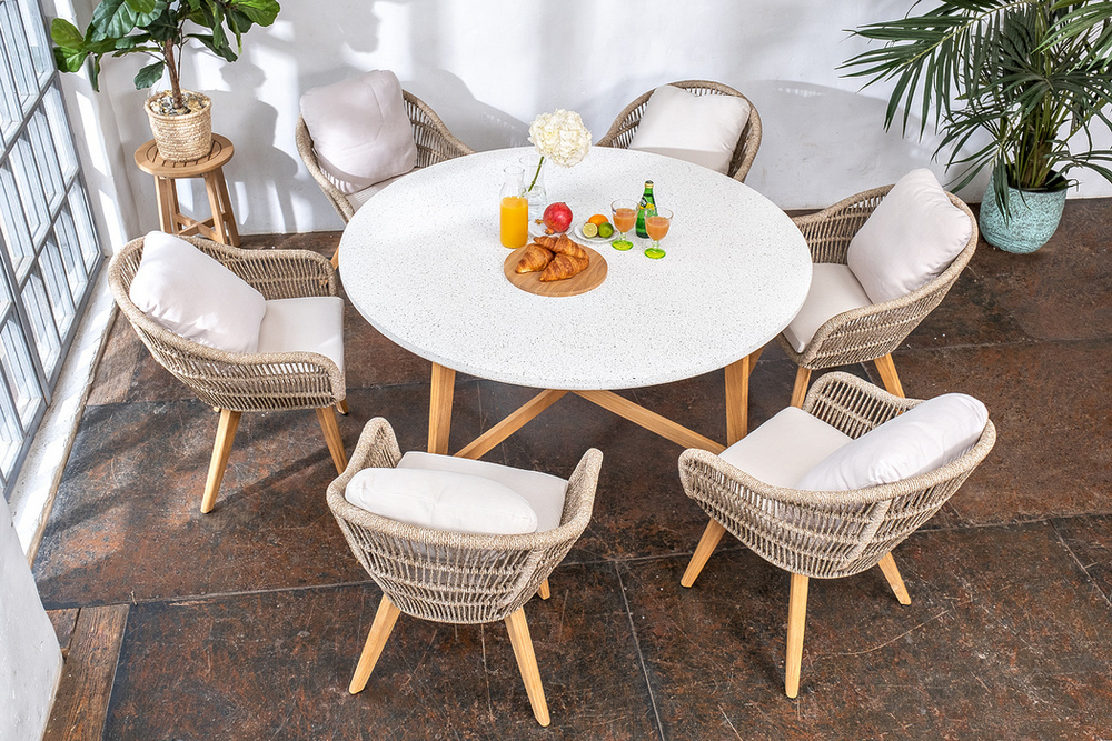 Обеденная группа из тика Joygarden ТАЛАРА M, Natural Teak, бежевый