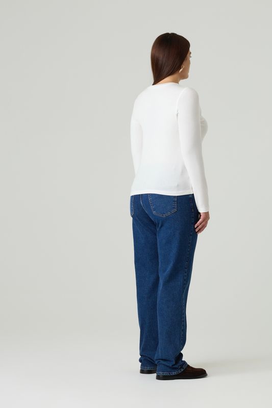 Лонгслив с шерстью мериноса, молочный