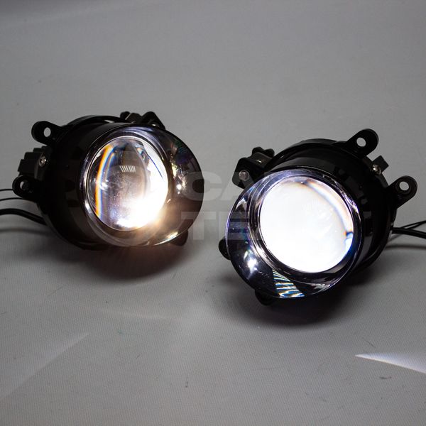 Противотуманные фары (ПТФ) Toyota Land Cruiser, Camry, Rav4, Alphard, Avensis, Lexus LX570, GS, IS, RX "ZMB" лазерные с Bi-LED модулем, ближн/дальн свет (арт. WD-015 PRO)