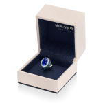 Кольцо с Сапфирами, Изумрудами, Турмалином Параиба и Бриллиантами, R0057-1/1