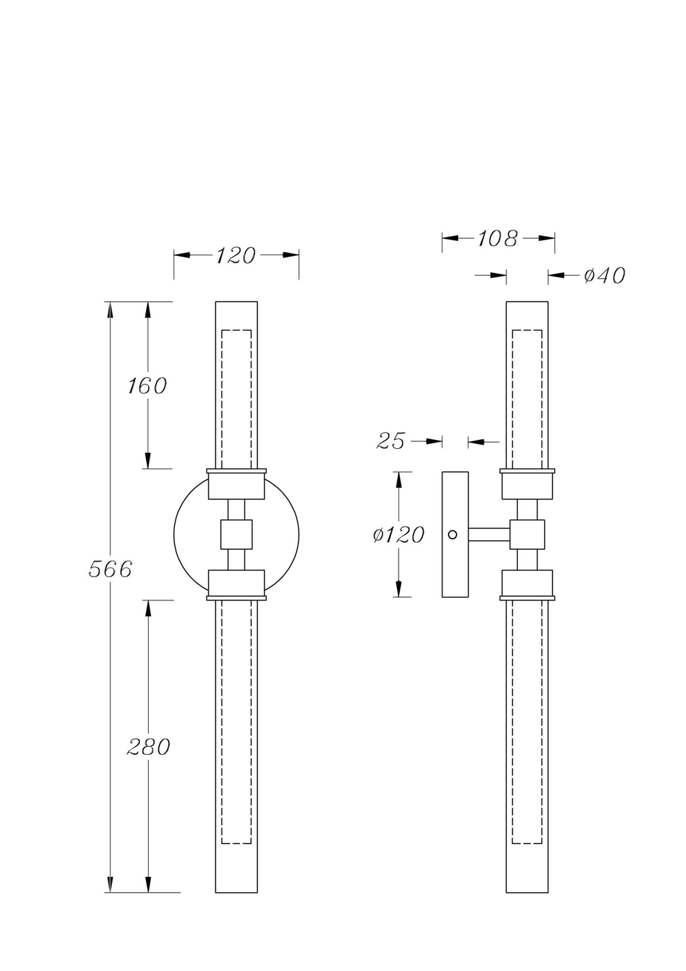 Настенный светильник (бра) Maytoni MOD116WL-L7BS3K