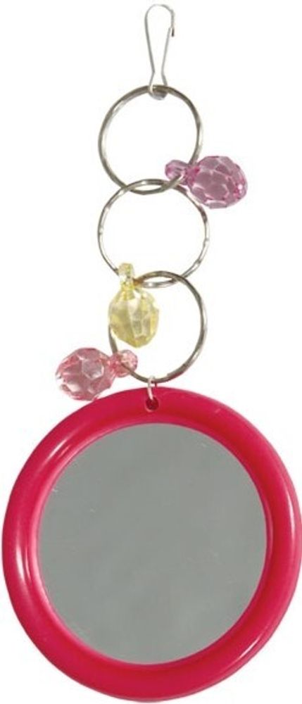 Игрушка Триол для птиц Зеркало с украшением D*6 см