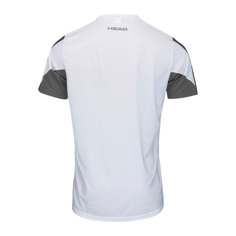 Мужское теннисное поло HEAD Club 22 Tech T-Shirt Men - White, Dark Blue