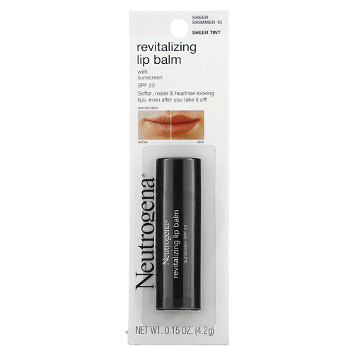 Neutrogena, Sheer Tint, восстанавливающий бальзам для губ, SPF 20, сияние 10, 4,2 г (0,15 унции)