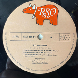 Винтажная виниловая пластинка LP Eric Clapton E.C. Was Here (Japan 1975) (No Obi) Rambling On My Mind