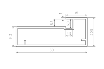 Профиль для алюм. фасадов Z-4, 5600мм, черный матовый, AQ