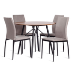 Стул CAPRI (mod. BC565-DC) металл, флок, 43 х 53 х 92 см, Light grey (светло-серый) HLR14 / черный