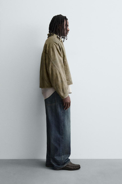 ZARA КУРТКА СВОБОДНОГО КРОЯ С АБСТРАКТНЫМ ПРИНТОМ, РАЗНОЦВЕТНЫЙ