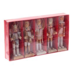 GAEM Набор из 5шт Украшение новогоднее "Щелкунчик", L23 W4 H13,5 см