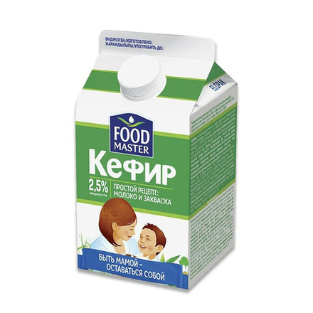 Кефир Food Master 2,5% 500 гр т/п