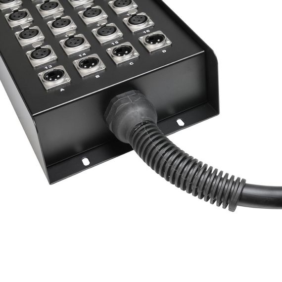 Adam Hall K 20 C 15 - мультикор 15 м, 16 XLR (F) - 4 XLR (M) со стейдж-боксом, 180х75х335 мм