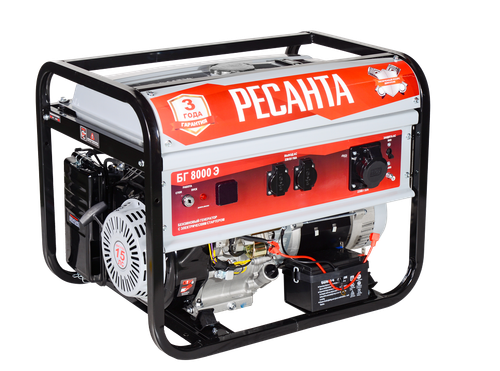 Электрогенератор Ресанта БГ 8000 Э - [6,5 кВт / 220V] эл. старт