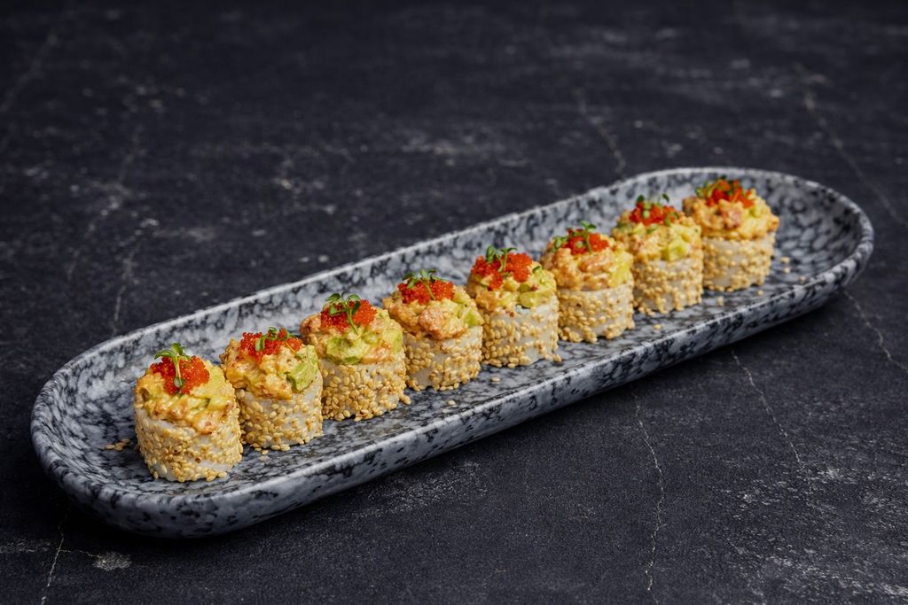 С тартаром лосось мини