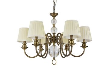 Подвесная люстра 6*E14 3106/C black brass без абажуров латунь CALIFORNIA Newport