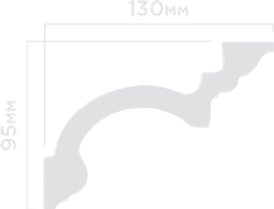 Карниз HiWood, 130x95 мм