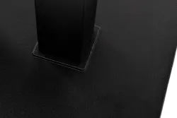 "Каффе" обеденный стол из HPL 140х70см, цвет "серый гранит", подстолье двойное черное