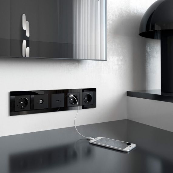 ТВ-розетка оконечная Werkel черный матовый W1183008 4690389157028