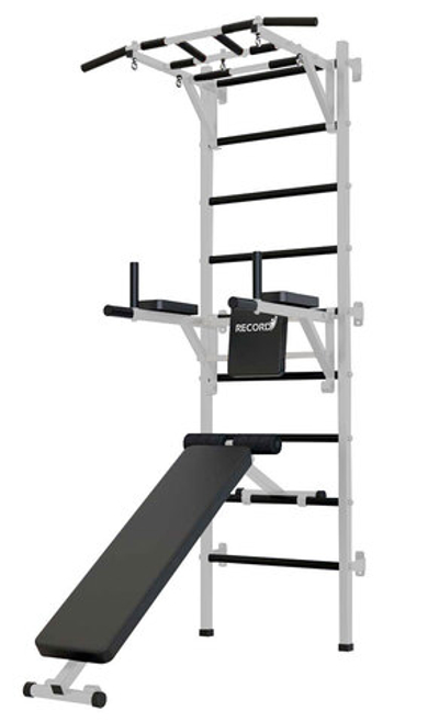 Шведская стенка Record X, с опорой, турник Рукоход, белый (X3)