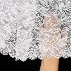 Кружево эластичное серо-лавандовый  22 см, Китай