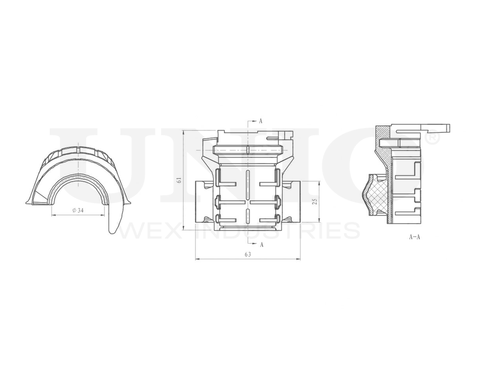 Втулка переднего стабилизатора UNIO RMP-10018