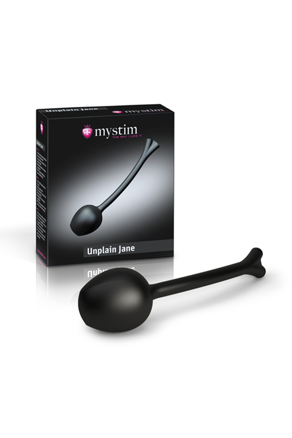 Вагинальные шарики Mystim Mono Unplain Jane Geisha Balls, электростимуляция, силикон, черные,  3,3