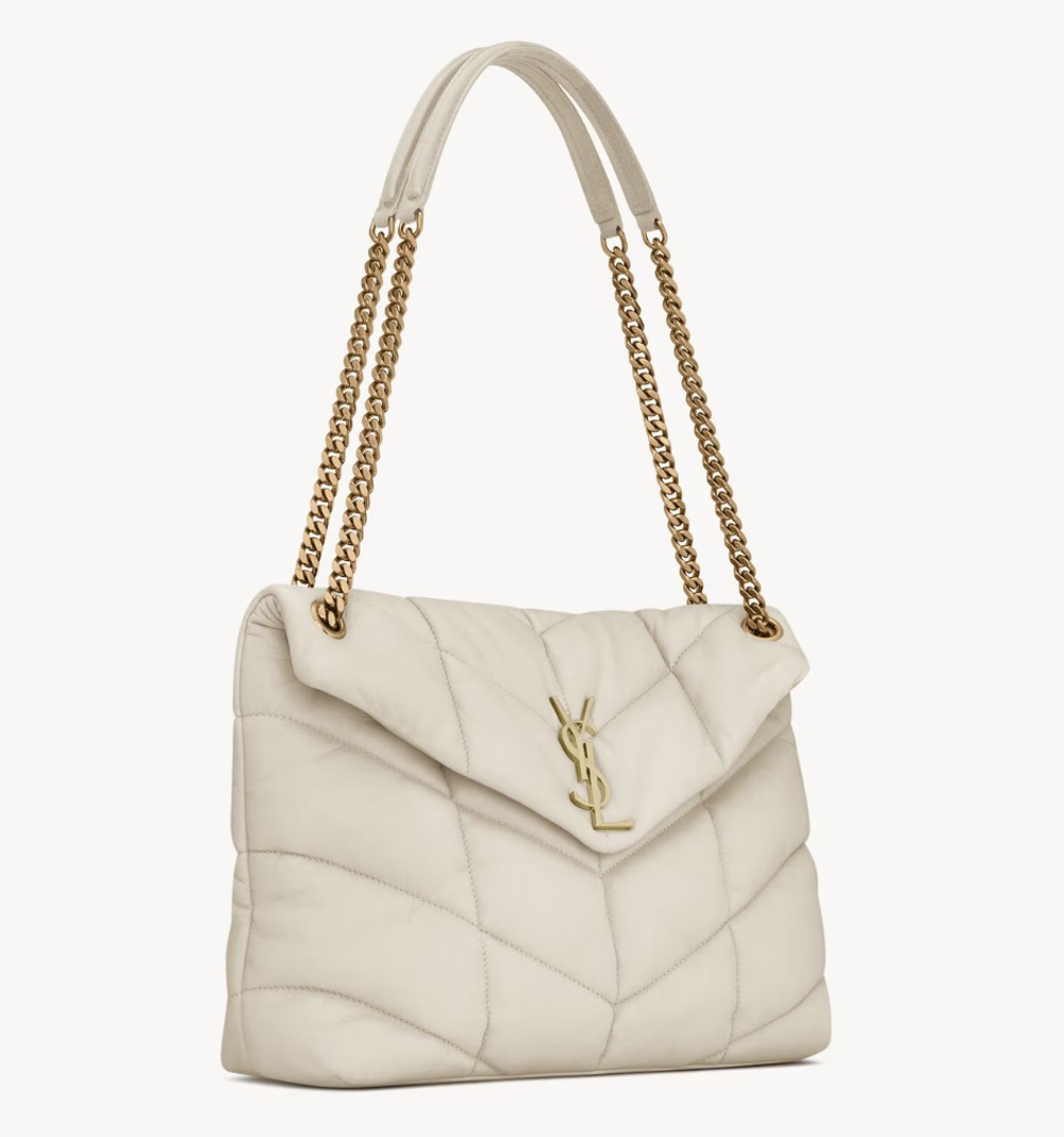 Сумка Saint Laurent Loulou Puffer Small из наппы с цепочным ремнём