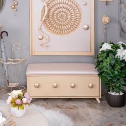 Банкетка Heri 2 Айвори Мраморное золото