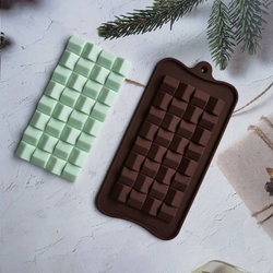 Форма силиконовая для шоколада «Плитка плетение»