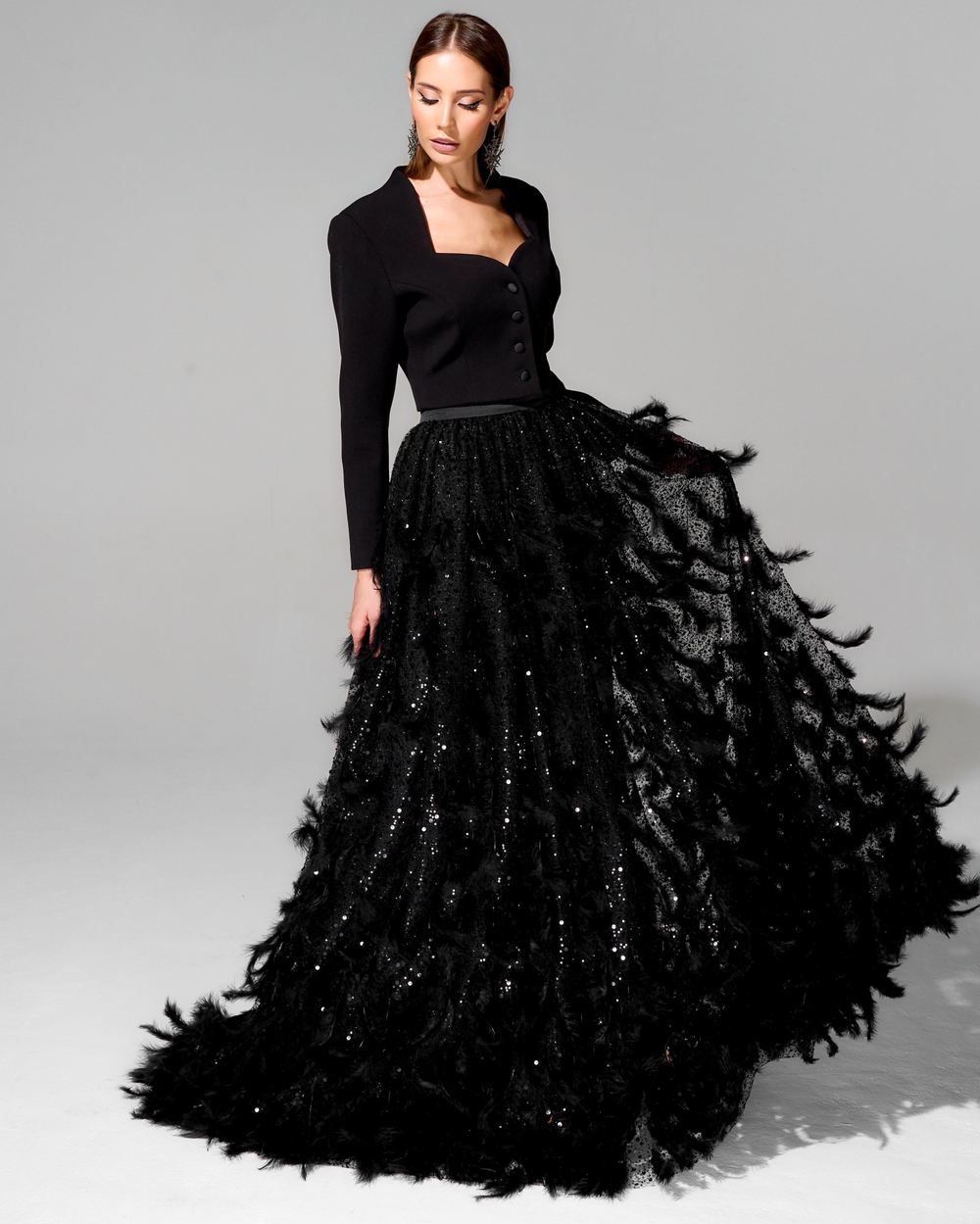 Юбка Goddess с вышивкой ручной работы